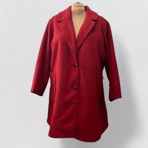 OLD NAVY Oversized Soft-Brushed Overcoat in Rubia Red for Women, Size 4X